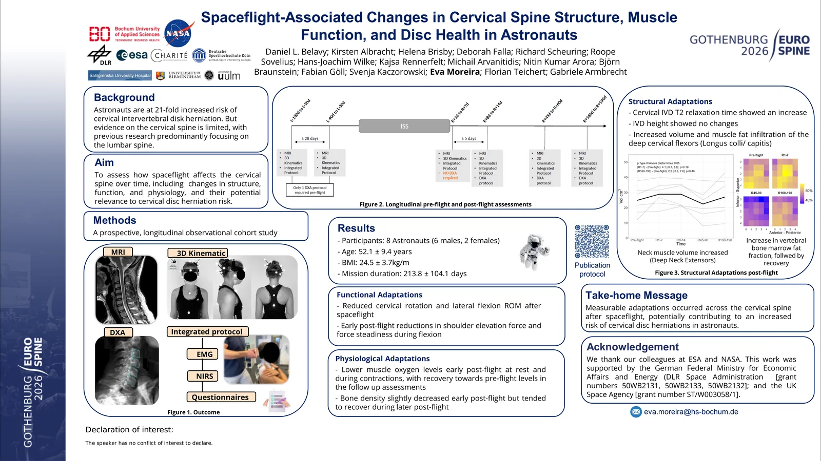 Poster 000332: Spaceflight-Associated Changes in Cervical Spine Structure, Muscle Function, and Disc Health in Astronauts